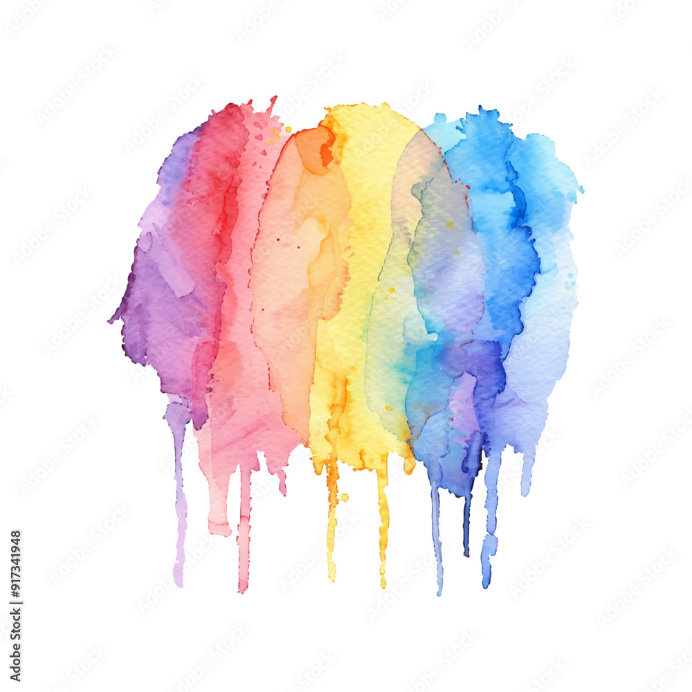 Wall mural watercolor ink splash vector illustration in watercolor style