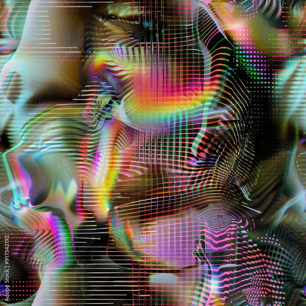 Canvas Prints abstract colorful lines and patterns.