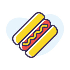 Hot Dog vector icon