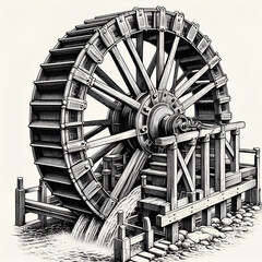 Vintage waterwheel 