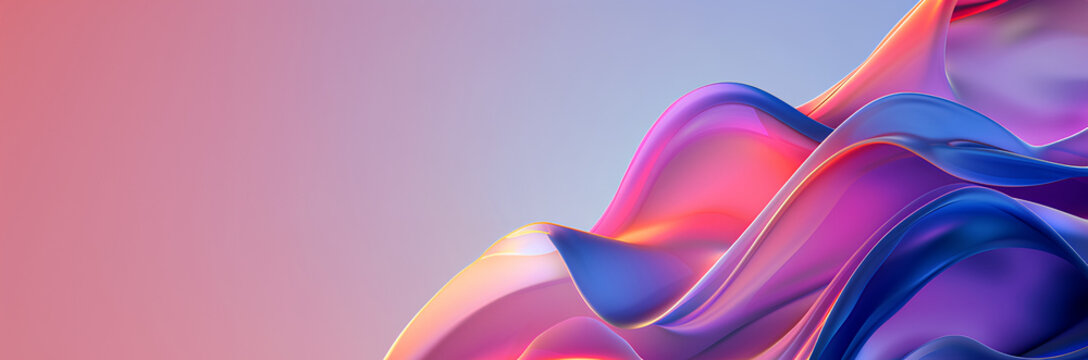 Abstract fluid business wavy background with gradient theme and copy space