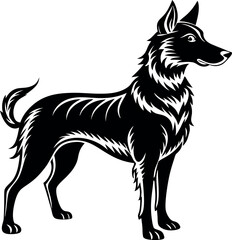 Dog Silhouette Black Vector