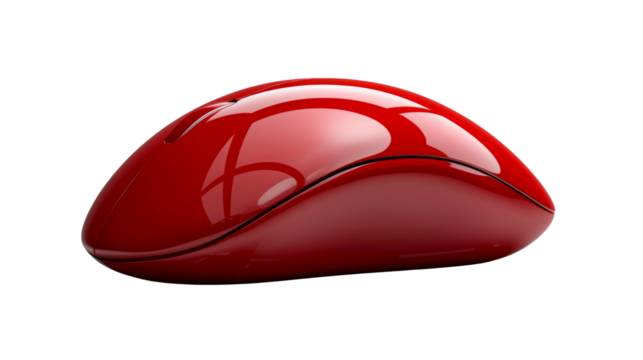 Red computer mouse to control cursor movements