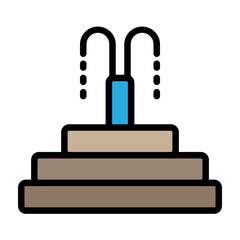 Splash Pad Vector Filled Icon Design