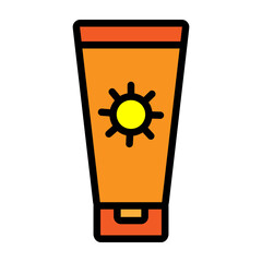 Sunscreen Vector Filled Icon Design