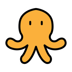 Octopus Vector Filled Icon Design