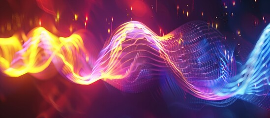 Fototapeta premium Spiral sound wave rhythm line dynamic abstract.