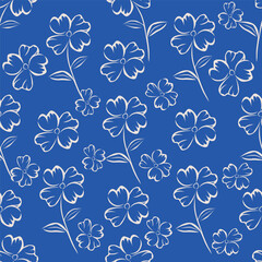 Amazing seamless floral pattern with bright colorful small flowers.