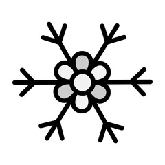 Obraz premium Snowflake Flower Vector Filled Icon Design