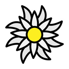 Star Magnolia Vector Filled Icon Design
