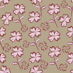 Abstract seamless allover floral chintz pattern design for Textile prints, wallpapers and other decorative projects