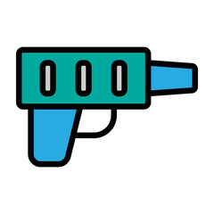 Space Gun Vector Filled Icon Design