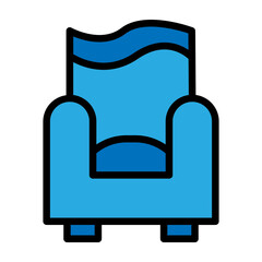Toy Chair Vector Filled Icon Design