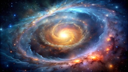 Celestial Vortex: A Tapestry of Cosmic Dust and Nebulae  Generative AI
