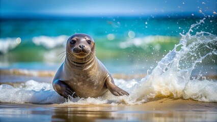 A Day at the Beach: A Seal's Perspective  generative AI
