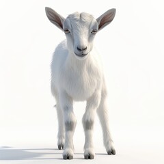 goat on a white