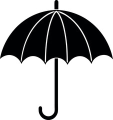 Umbrella silhouette Black vector