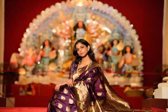 Durga Pujo Saree Photoshoot