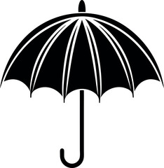 Umbrella silhouette Black vector