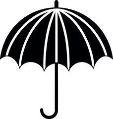 Umbrella silhouette Black vector