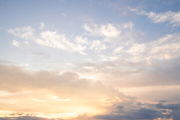 sunset sky with clouds