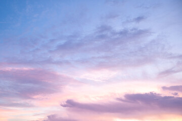 sunset sky with clouds