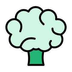 Broccoli Vector Filled Icon Design