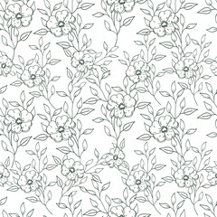 Abstract seamless allover floral chintz pattern design for Textile prints, wallpapers and other decorative projects