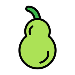 Bottle Gourd Vector Filled Icon Design