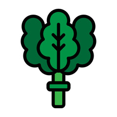 Spinach Vector Filled Icon Design