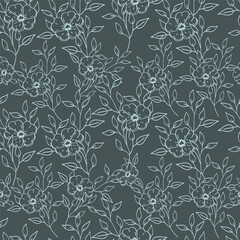 Abstract seamless allover floral chintz pattern design for Textile prints, wallpapers and other decorative projects