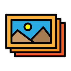 Scrap Booking Vector Filled Icon Design