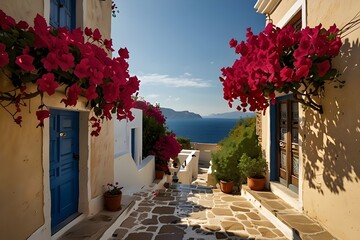 Bougainvillea in Greece.