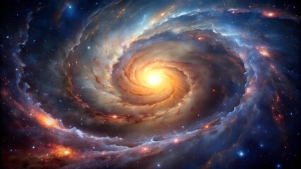 A Cosmic Dance of Light and Shadow in the Heart of a Galactic Nebula  Generative AI