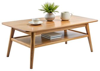 Scandinavian Coffee Table on a transparent background.