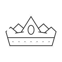 crown fairy tale line icon vector. crown fairy tale sign. isolated contour symbol black illustration