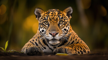 Close-Up Of Majestic Jaguar In Natural Habitat