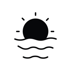 Sun Set vector icon
