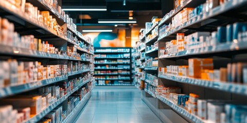 Inside the Vast Interior of a Drugstore