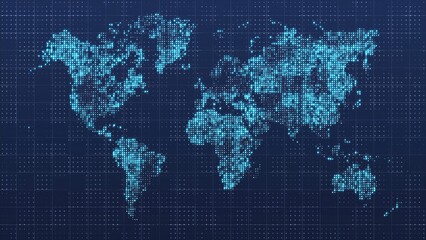 Obraz premium Global technology map. Computer generated 3d render
