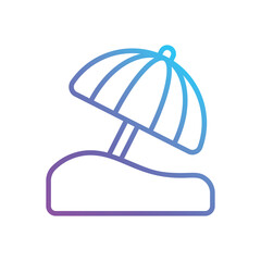 Beach Umbrella vector icon