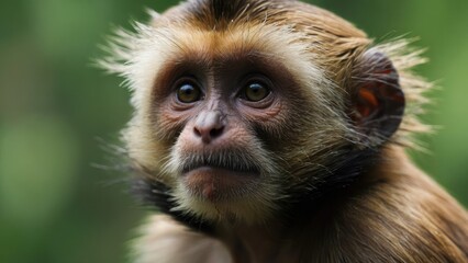 close up portrait of a baboon