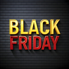Obraz premium black Friday text