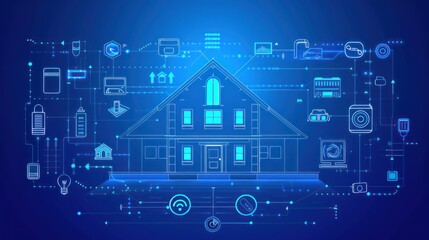 Naklejka premium Smart Home Technology: A Connected Future