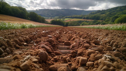 Soil health sensors integrated into tillage equipment assessing soil compaction fertility levels in bean fields in the UK guiding farmers in making informed decisions for sustainable soil management