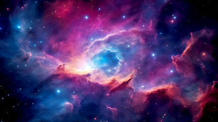 Naklejka premium Colourful space galaxy, Starry night cosmos. Beautiful background wallpaper