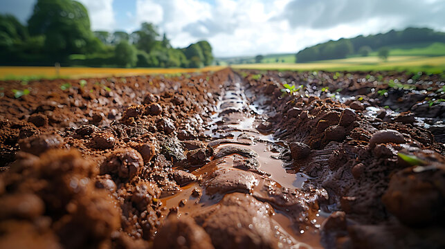 Soil health sensors integrated into tillage equipment assessing soil compaction fertility levels in wheat fields in the UK guiding farmers in making informed decisions for sustainable soil management