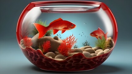 goldfish in a glass bowl