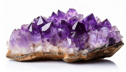 Fototapeta premium Natural amethyst isolated on a white background.