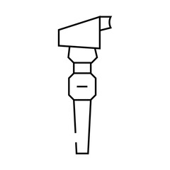 retinoscope ophthalmology line icon vector. retinoscope ophthalmology sign. isolated contour symbol black illustration